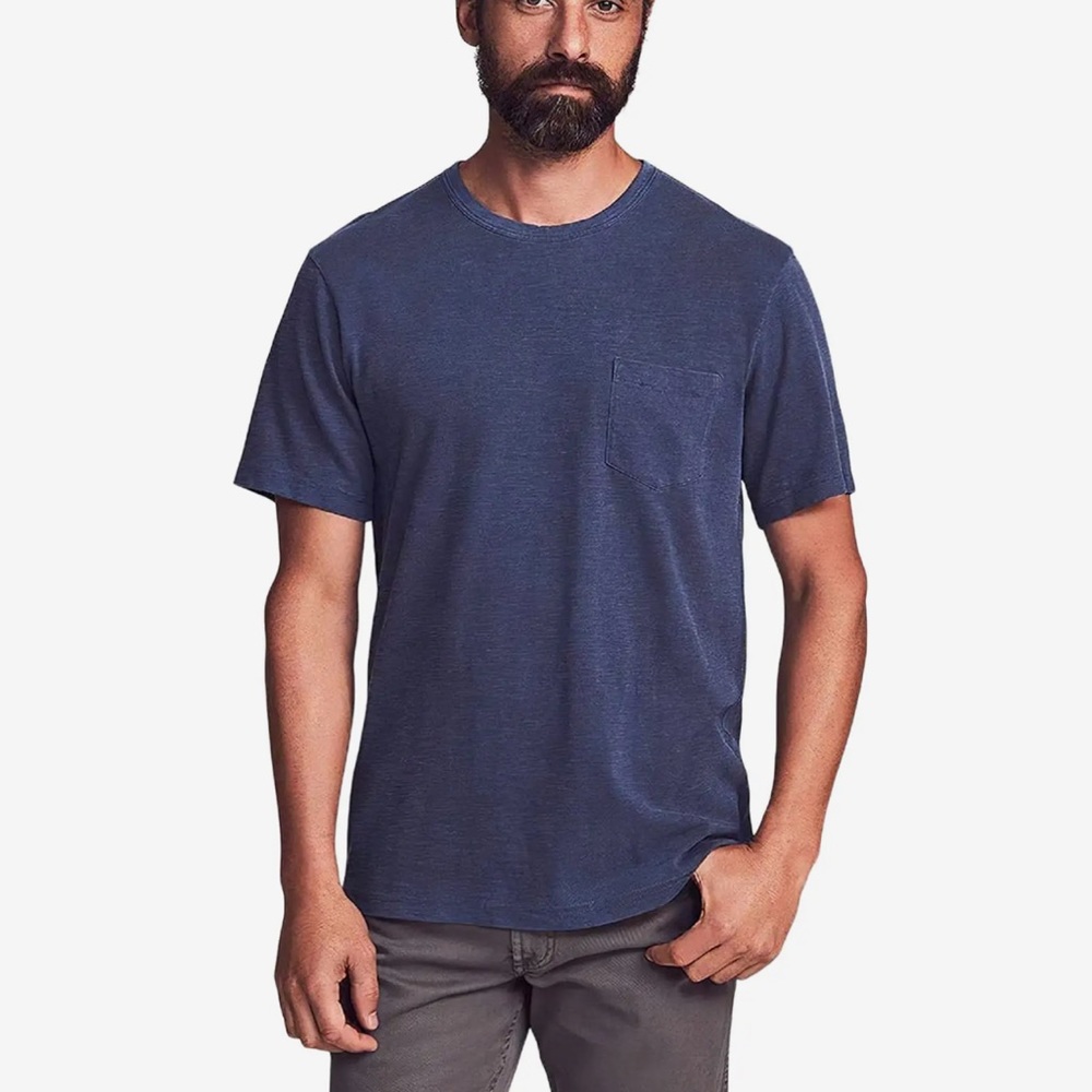 Faherty Men’s Sunwashed Pocket Tee - Medium